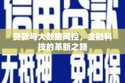 阳泉贷款与大数据风控，金融科技的革新之路