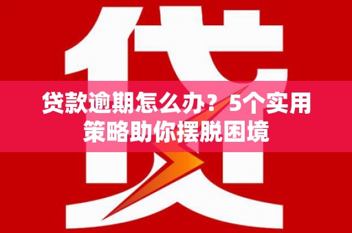 山上贷款逾期怎么办？5个实用策略助你摆脱困境