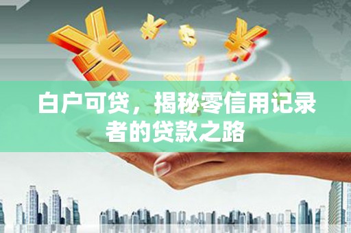 巴里坤白户可贷，揭秘零信用记录者的贷款之路