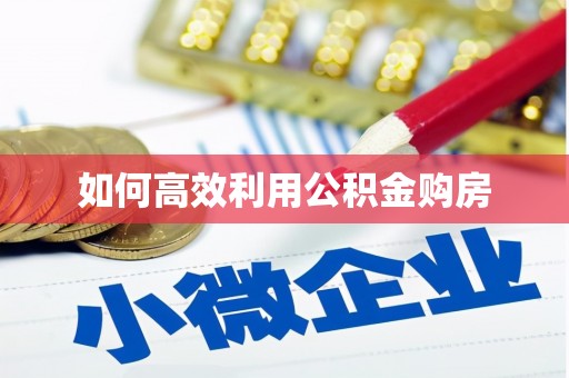 称多如何高效利用公积金购房