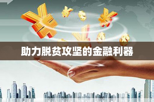 浔阳助力脱贫攻坚的金融利器